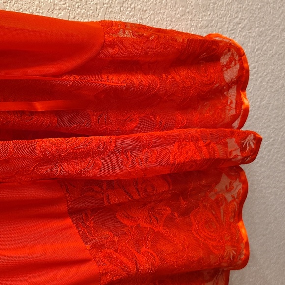 Lingerie 2 Piece Plus XXL Wine Floral Lace Spaghetti Straps Slip & Thong B3 X P - Picture 9 of 13